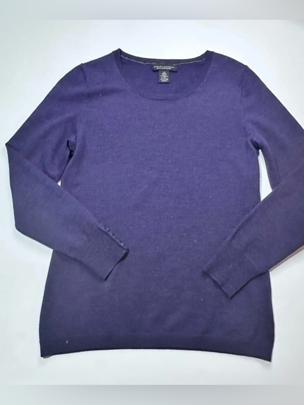 Banana Republic Purple Sweater Extra Fine Merino Wool Size XS